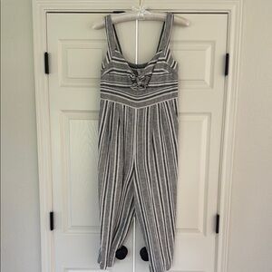 Abound Gray Striped Jumpsuit